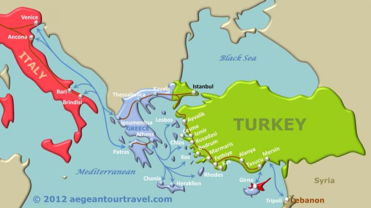 خريطة تركيا فيري