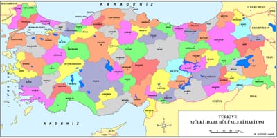 محافظات تركيا خريطة