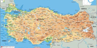 خريطة تركيا جزر