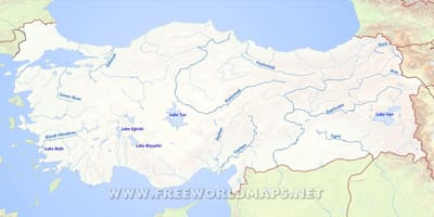 خريطة تركيا النهر