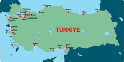 خريطة تركيا الموانئ