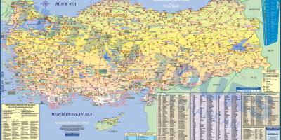 المواقع الأثرية في تركيا خريطة