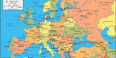 خريطة تركيا أوروبا