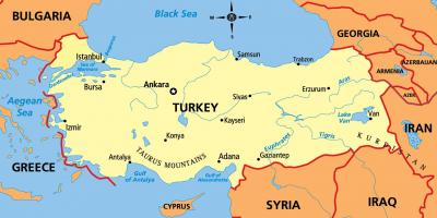 خريطة تركيا القارة