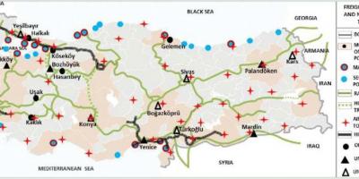 تركيا خريطة النقل