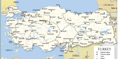تركيا بلد خريطة الدول المحيطة